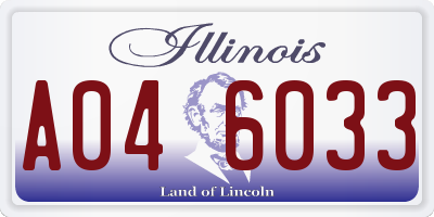 IL license plate A046033