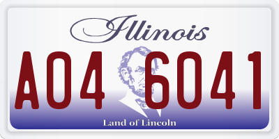 IL license plate A046041