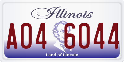 IL license plate A046044