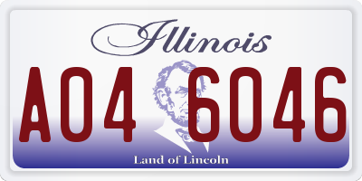 IL license plate A046046