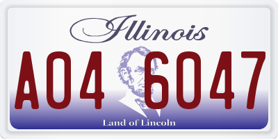 IL license plate A046047