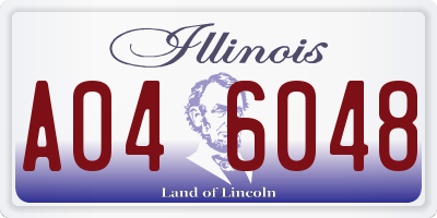 IL license plate A046048