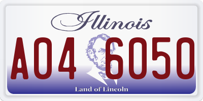 IL license plate A046050