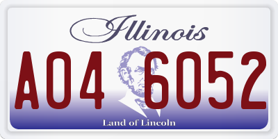 IL license plate A046052
