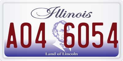 IL license plate A046054