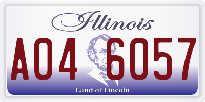 IL license plate A046057