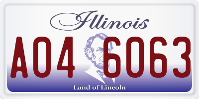 IL license plate A046063