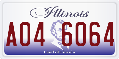 IL license plate A046064