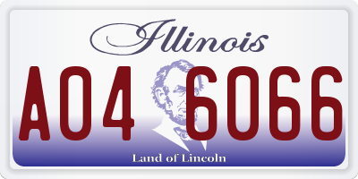 IL license plate A046066