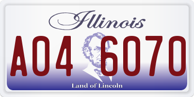 IL license plate A046070
