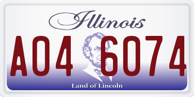 IL license plate A046074