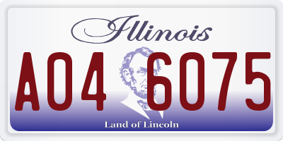 IL license plate A046075