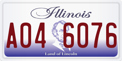 IL license plate A046076