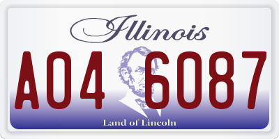 IL license plate A046087
