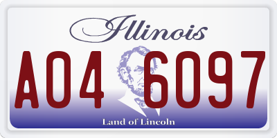 IL license plate A046097