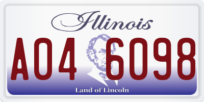 IL license plate A046098