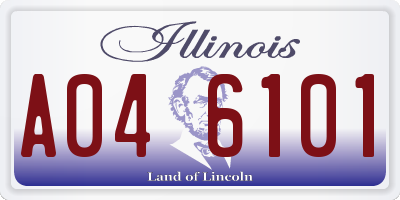 IL license plate A046101
