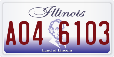 IL license plate A046103