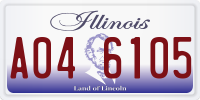 IL license plate A046105