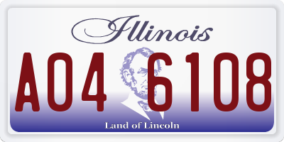 IL license plate A046108