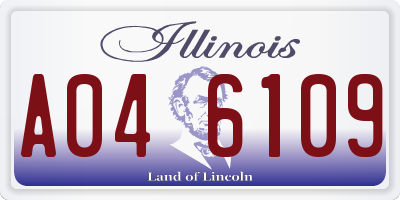 IL license plate A046109