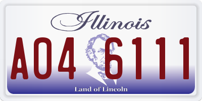 IL license plate A046111