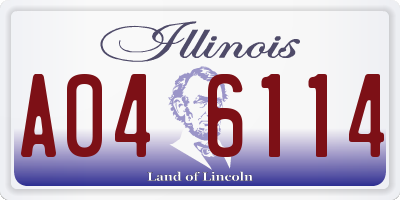 IL license plate A046114