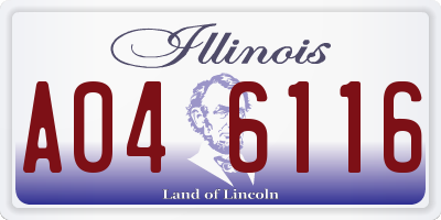 IL license plate A046116