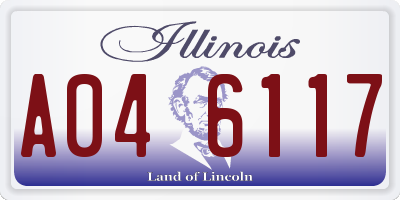 IL license plate A046117