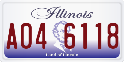 IL license plate A046118