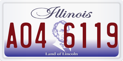 IL license plate A046119