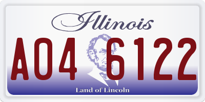 IL license plate A046122