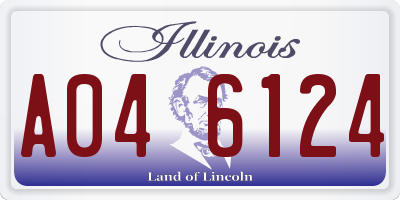 IL license plate A046124