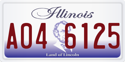 IL license plate A046125