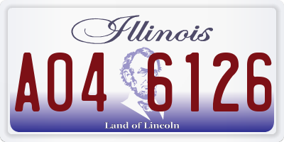 IL license plate A046126