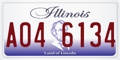 IL license plate A046134