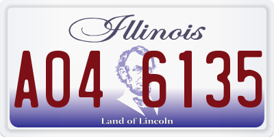 IL license plate A046135