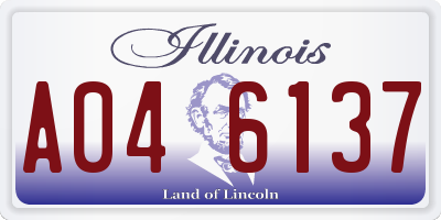 IL license plate A046137