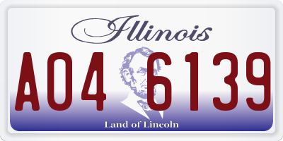 IL license plate A046139