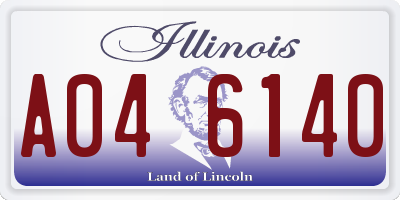 IL license plate A046140