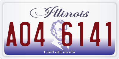 IL license plate A046141