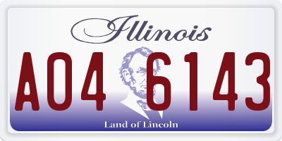 IL license plate A046143