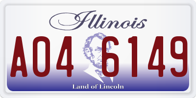 IL license plate A046149