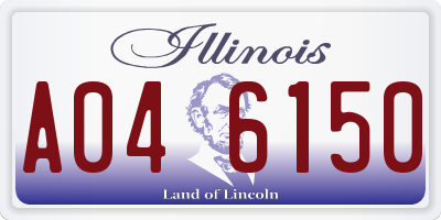 IL license plate A046150