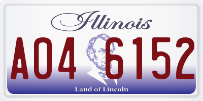 IL license plate A046152