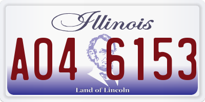 IL license plate A046153
