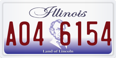 IL license plate A046154