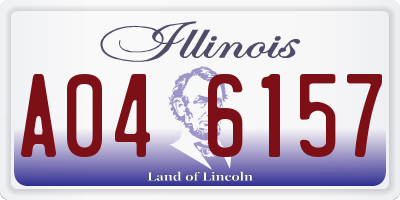 IL license plate A046157