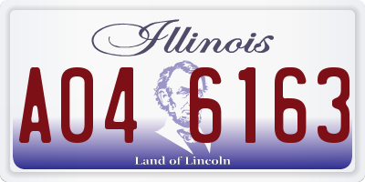 IL license plate A046163