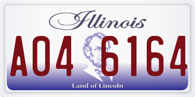 IL license plate A046164